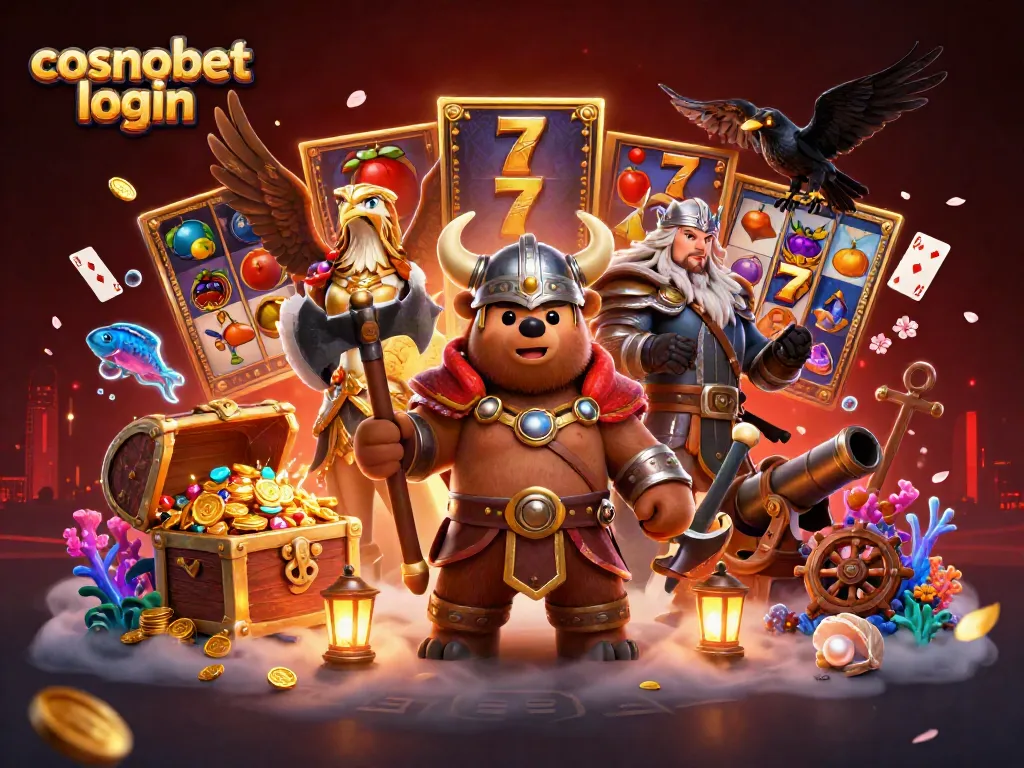 Engage in thrilling gaming adventures with cosmobet login as Viking bear and Valkyrie eagle unite.